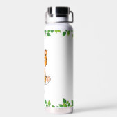 かわいい野生のベビータイガーオンホワイトウォーターボトル ウォーターボトル (背面)