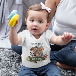 かわいい野生のワンジャングル動物 トドラーTシャツ