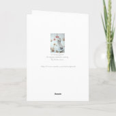 かわいい野生の木製マウスの赤い果実の雪場面芸術 シーズンカード (裏面)