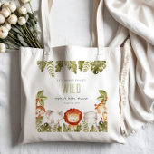 かわいい野生の熱帯サファリ動物の赤ちゃんシャワー トートバッグ