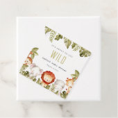 かわいい野生の熱帯サファリ動物の赤ちゃんシャワー フェイバータグ (インサイチュ)