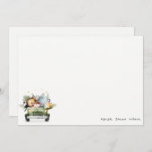 かわいい野生の熱帯ジャングル動物in車の誕生日 ノートカード (正面/裏面)