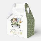 かわいい野生の熱帯ジャングル動物in車の誕生日 フェイバーボックス (裏面サイド)