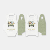 かわいい野生の熱帯ジャングル動物in車の誕生日 フェイバーボックス (折り畳みなし)