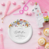 かわいい野生の花と蝶の花のブライズシャワー ペーパープレート (パーティー)