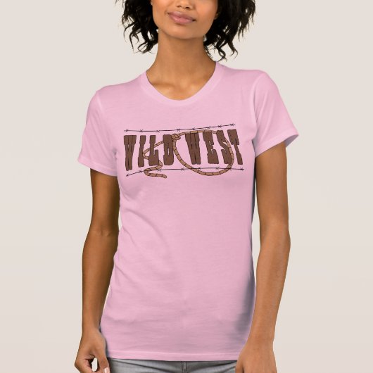 かわいい野生の西の投げ縄 Tシャツ (正面)