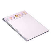 かわいい野生の赤ちゃんカラフルのグラデーシパーソナライズされたョン名 ノートブック (右側)