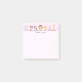 かわいい野生の赤ちゃんカラフルのグラデーシパーソナライズされたョン名 ポストイット