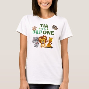 かわいい野生の1ジャングルサファリ動物園 Tシャツ
