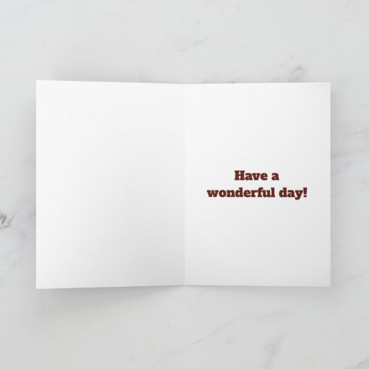 かわいい野生動物の子どもたちが何歳でも誕生日 カード (内部)