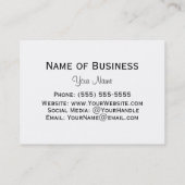 かわいい野生動物の灰色グマの顔 名刺 (裏面)