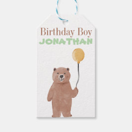 かわいい野生動物の誕生日 ギフトタグ