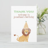 かわいい野生動物の誕生日 サンキューカード (スタンド正面)