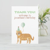 かわいい野生動物の誕生日 サンキューカード (スタンド正面)