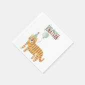 かわいい野生動物の誕生日 スタンダードカクテルナプキン (角)