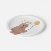 かわいい野生動物の誕生日 ペーパープレート (アングル)