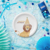 かわいい野生動物の誕生日 ペーパープレート (パーティー)