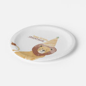 かわいい野生動物の誕生日 ペーパープレート (アングル)