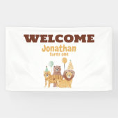 かわいい野生動物の誕生日 横断幕 (横)