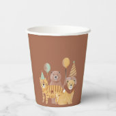 かわいい野生動物の誕生日 紙コップ (裏面)