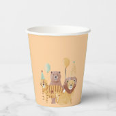 かわいい野生動物の誕生日 紙コップ (裏面)