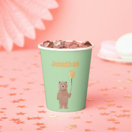 かわいい野生動物の誕生日 紙コップ