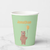 かわいい野生動物の誕生日 紙コップ (正面)
