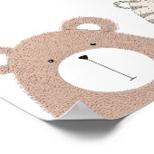 かわいい野生動物の赤ちゃんシャワー歓迎サイン ポスター (角)