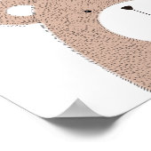 かわいい野生動物クマベビー名子供部屋プリント ポスター (角)