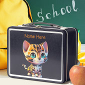 かわいい野生動物タイガージャングルサファリマンガートグラフィック メタルランチボックス