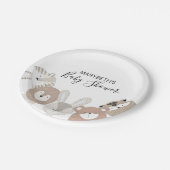 かわいい野生動物ベビーシャワー紙プレート ペーパープレート (アングル)