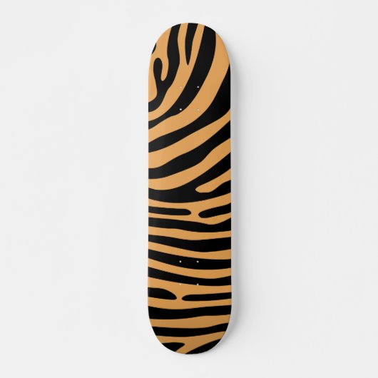 かわいい野生動物ベンガルタイガーアニマルプリントパターン スケートボード (正面)