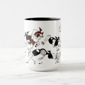 かわいい野生雲をつかむような話の馬の漫画のマグ マグカップ (中央)