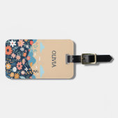 かわいい野草植物園パーソナライズされた ラゲッジタグ (正面横)