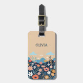 かわいい野草植物園パーソナライズされた ラゲッジタグ (正面縦)