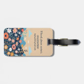 かわいい野草植物園パーソナライズされた ラゲッジタグ (裏面横)