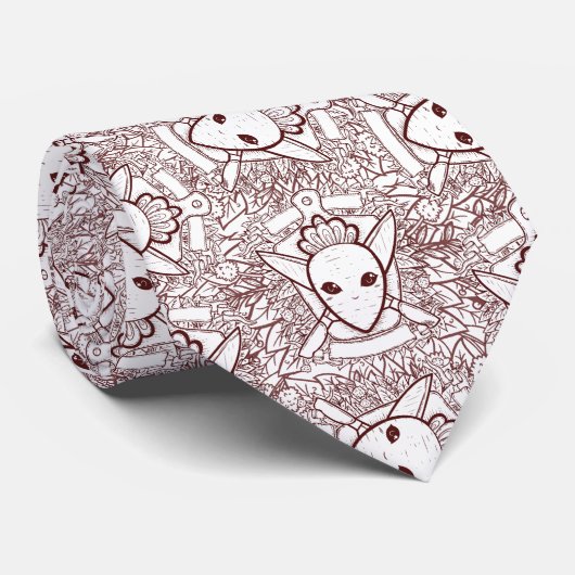 かわいい野菜とナイフコート・オブ・アームズ ネクタイ (ロール)