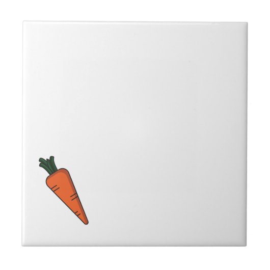 かわいい野菜のニンジン柄 タイル (正面)
