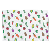かわいい野菜のフードパターン 枕カバー (正面)