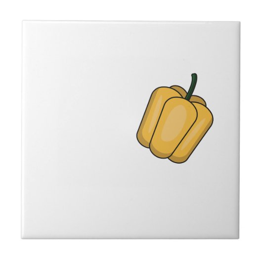 かわいい野菜の唐辛子模様 タイル (正面)