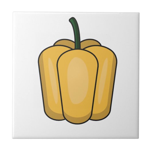 かわいい野菜の唐辛子模様 タイル (正面)