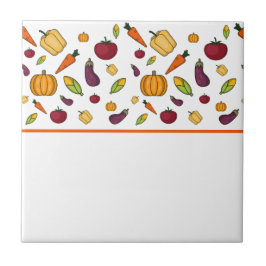かわいい野菜の柄 タイル