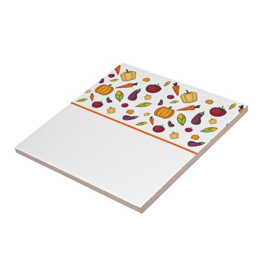 かわいい野菜の柄 タイル (側面)