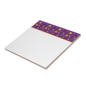 かわいい野菜の紫色のパターン タイル (側面)