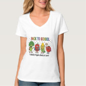 かわいい野菜キャラの楽しい学校生活 Tシャツ (正面)
