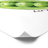 かわいい野菜グリーンスイートピーズプン ポスター (角)