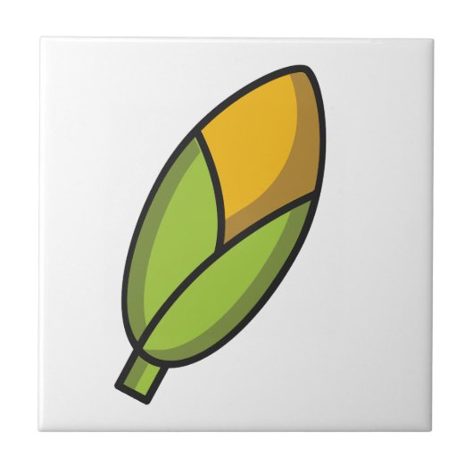 かわいい野菜コーン柄 タイル (正面)