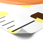 かわいい野菜マンガイラストレーション成長図 ポスター (角)