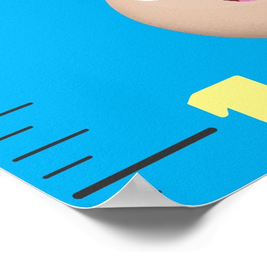 かわいい野菜マンガイラストレーション成長図 ポスター (角)