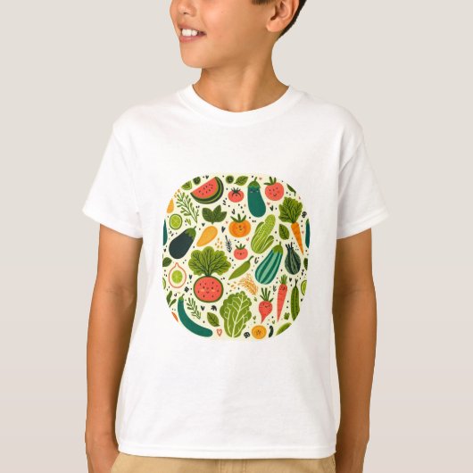 かわいい野菜 Tシャツ (正面)